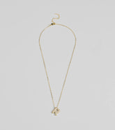 Bubble Letter Monogram Rhinestone Necklace